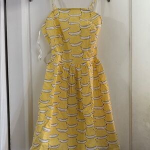 Glamorous Yellow Banana Print Mini Dress